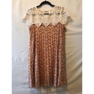 Xhilaration Flower and Lace Dress